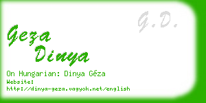 geza dinya business card